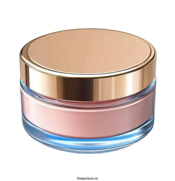[Transparent Background PNG]Elegant Rose Gold Cosmetic Jar Illustration