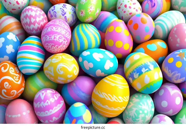 Colorful Easter Eggs Festive Holiday Design