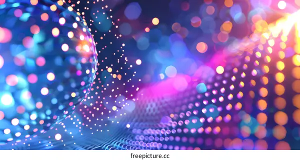 Abstract Colorful Background With Blurred Lights