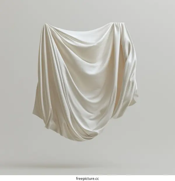 Flowing White Cloth Fabric Drape