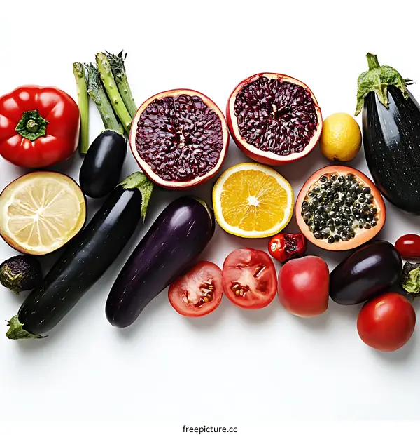 Colorful Assortment of Fresh Fruits and Vegetables