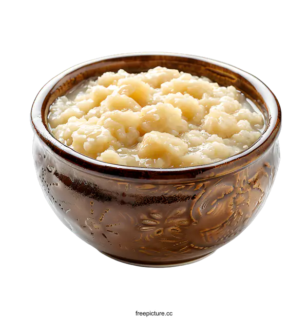 [Transparent Background PNG]Bowl of Mashed Potatoes