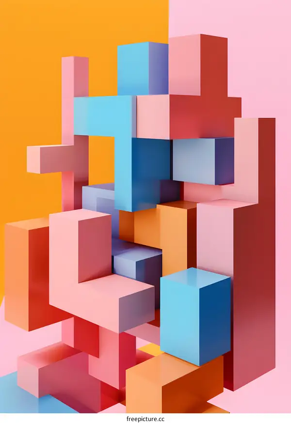 Abstract Colorful Geometric Shapes