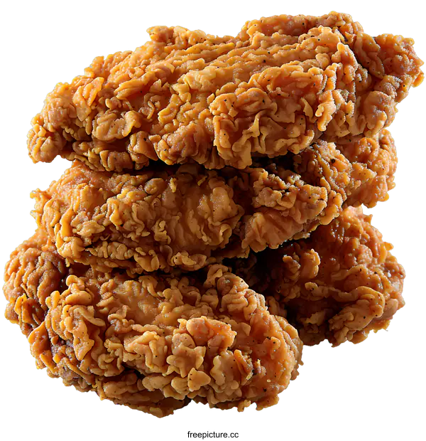 [Transparent Background PNG]Crispy Fried Chicken Pile