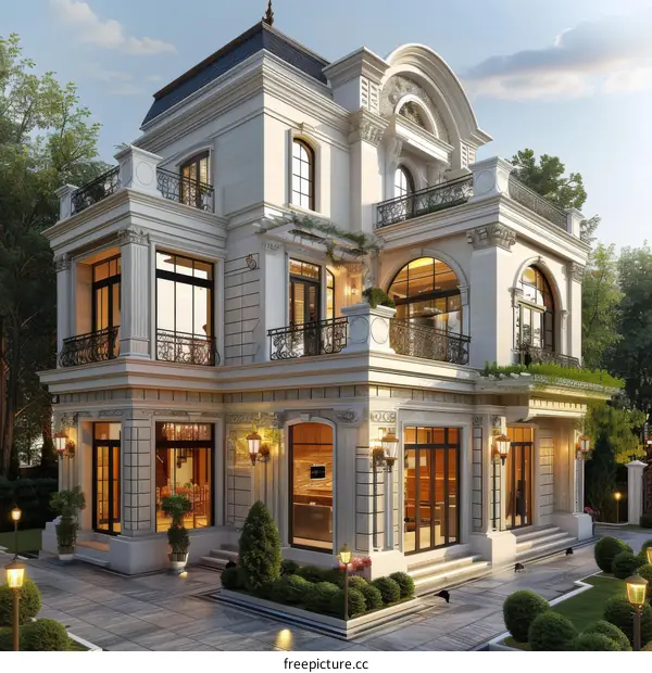 Luxury French Classic Villa Exterior Design