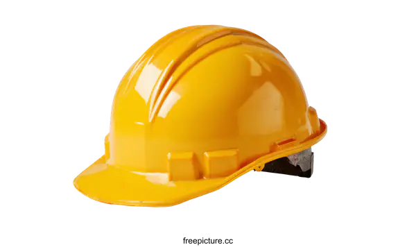 [Transparent Background PNG]Bright Yellow Safety Construction Hard Hat