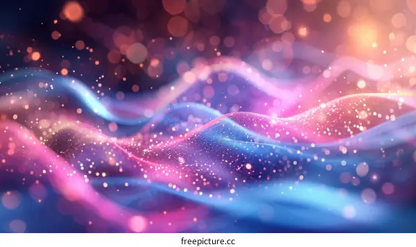 Colorful Glitter Wavy Background
