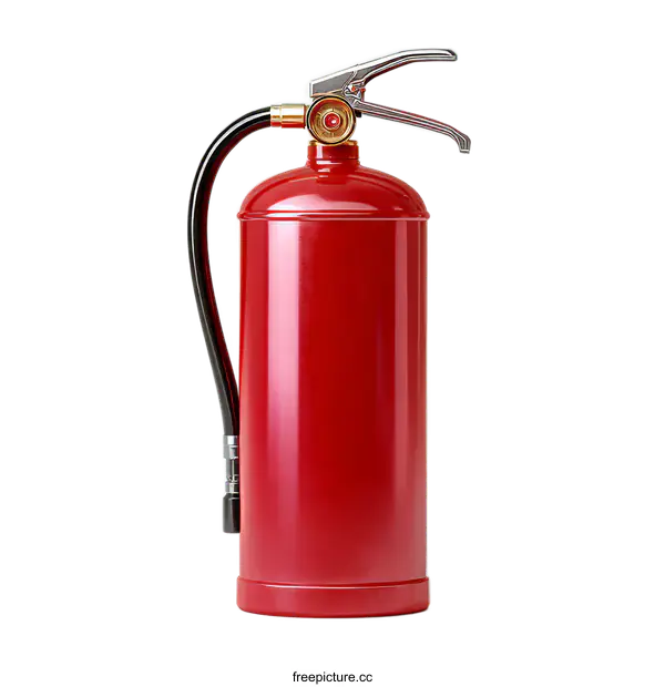 [Transparent Background PNG]Red Fire Extinguisher Isolated on White Background