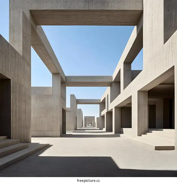 Modern Concrete Architecture Building Exterior