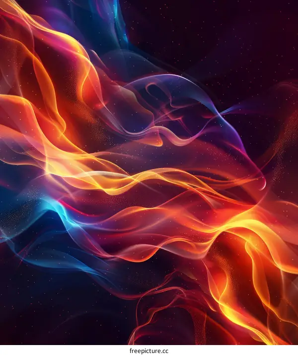 Abstract Flowing Colors Design