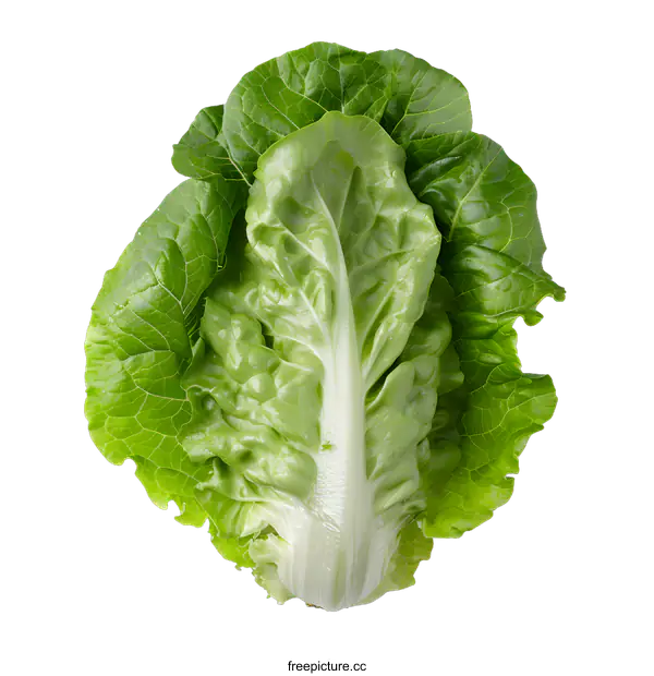 [Transparent Background PNG]Fresh Green Leaf Lettuce Isolated on White Background