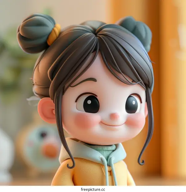 cute cartoon girl illustration