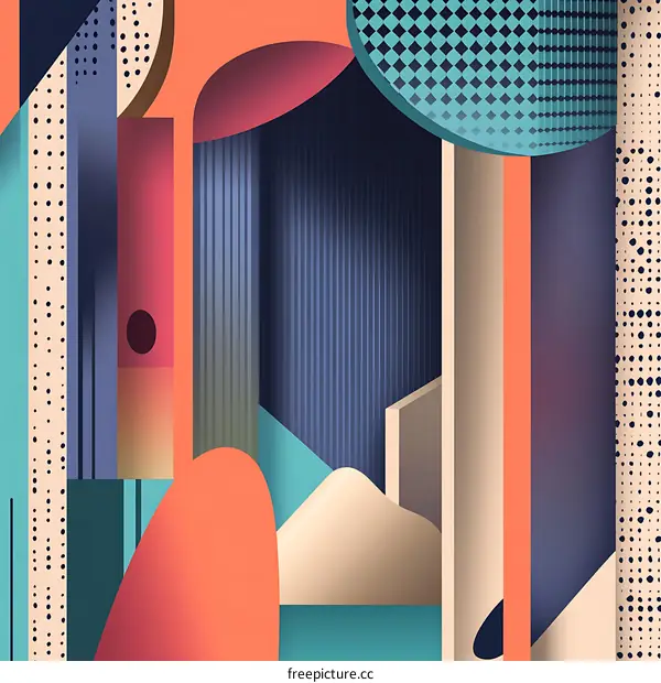 Abstract Geometric Shapes Background Design