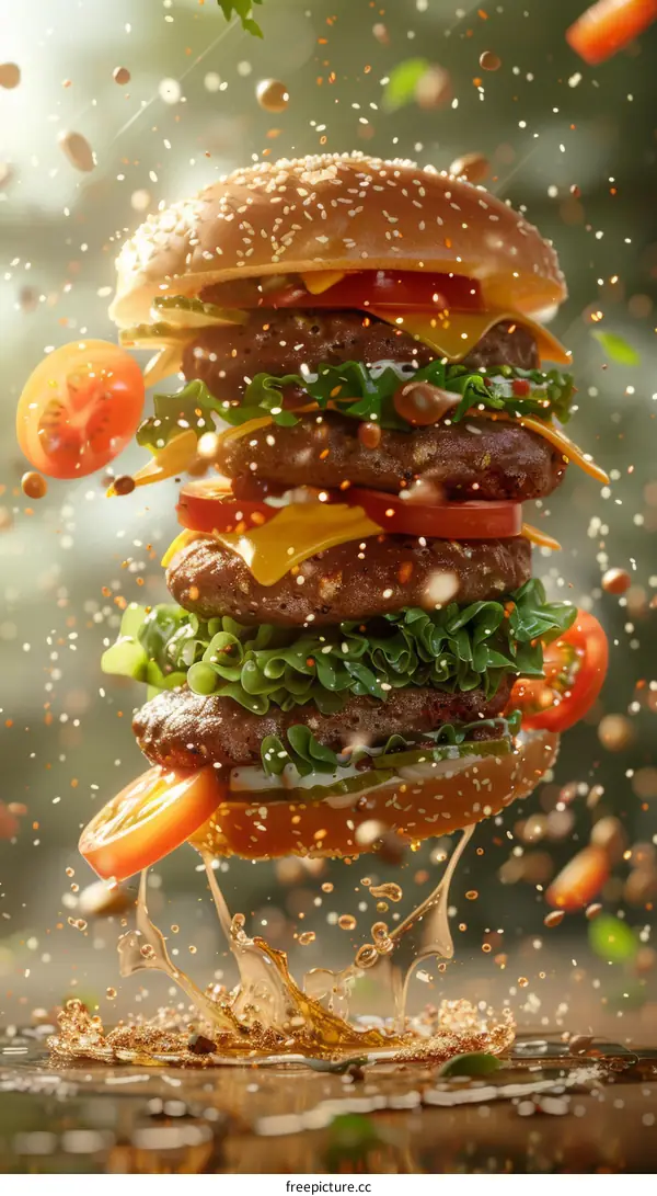 Triple Patty Cheeseburger