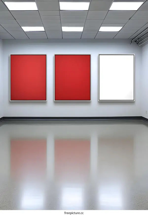 Blank Canvas Wall in a Gallery Setting