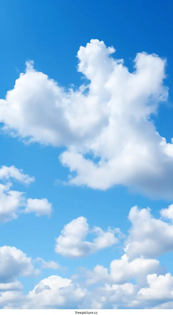 Blue sky with white clouds background