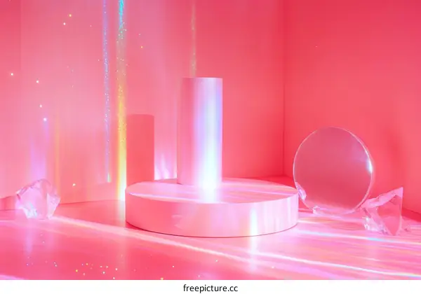 Pink Aesthetic Minimalist Product Display