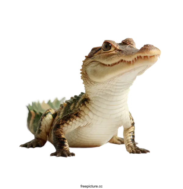 [Transparent Background PNG]Baby Alligator Close Up Portrait
