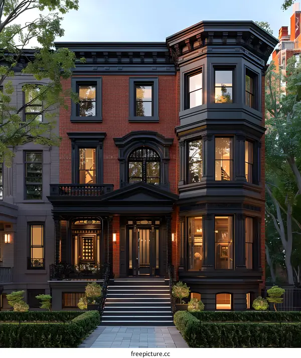 A beautiful brownstone in New York City