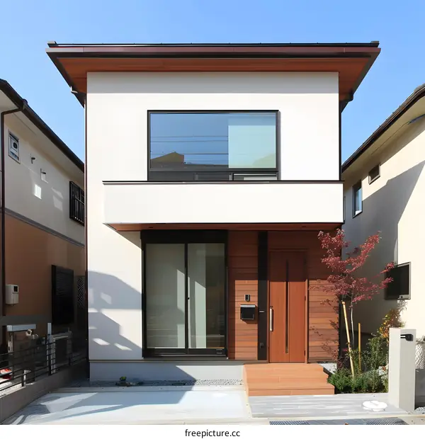 Modern Minimalist House Design with Wooden Accents