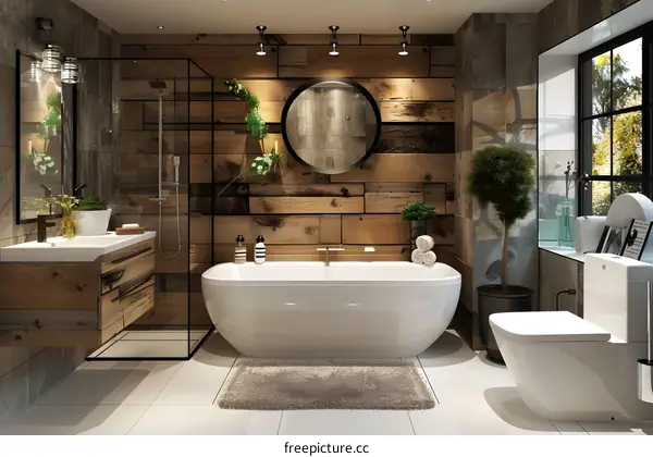 A modern bathroom