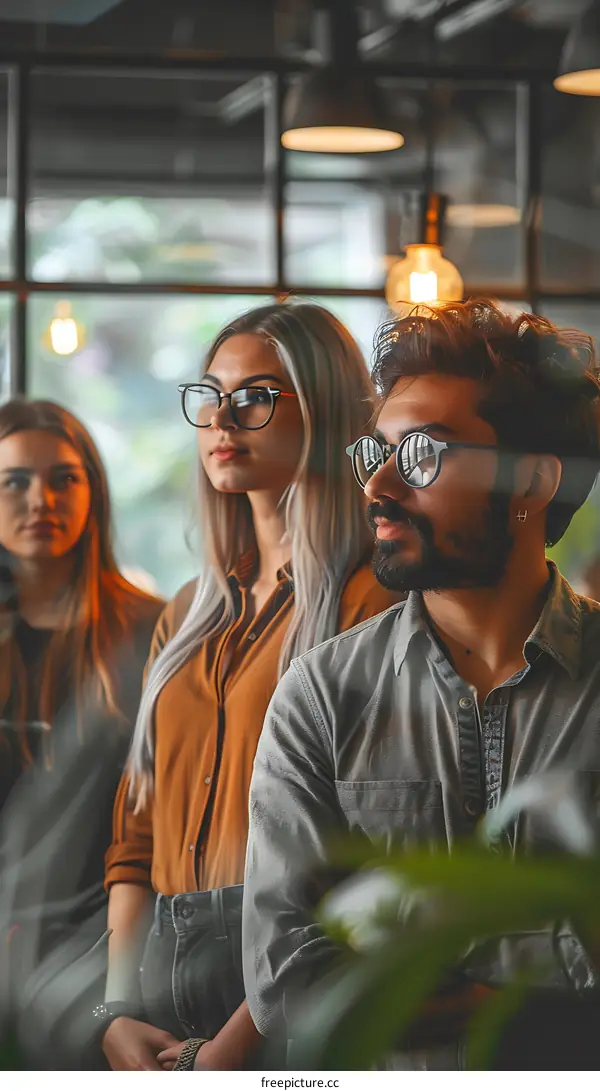 Group of Diverse People Waiting in Line