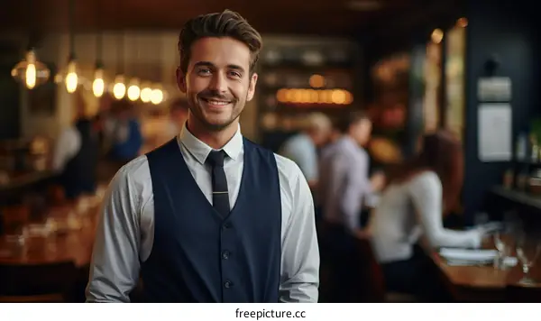 Waiter in a restaurant