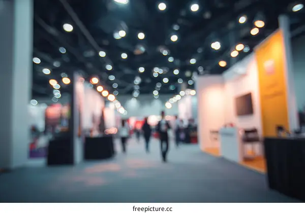Exhibition Hall Interior Blurred View