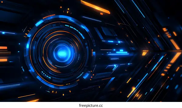 Abstract Futuristic Technological Design