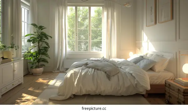 A Cozy Bedroom Filled With Natural Light