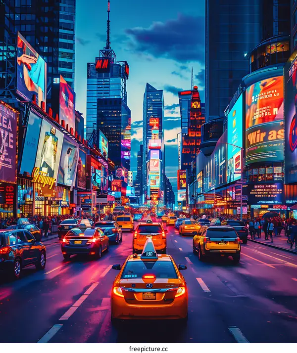 Times Square in New York City at night