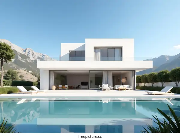 Modern Villa with Infinity Pool and Mountain View