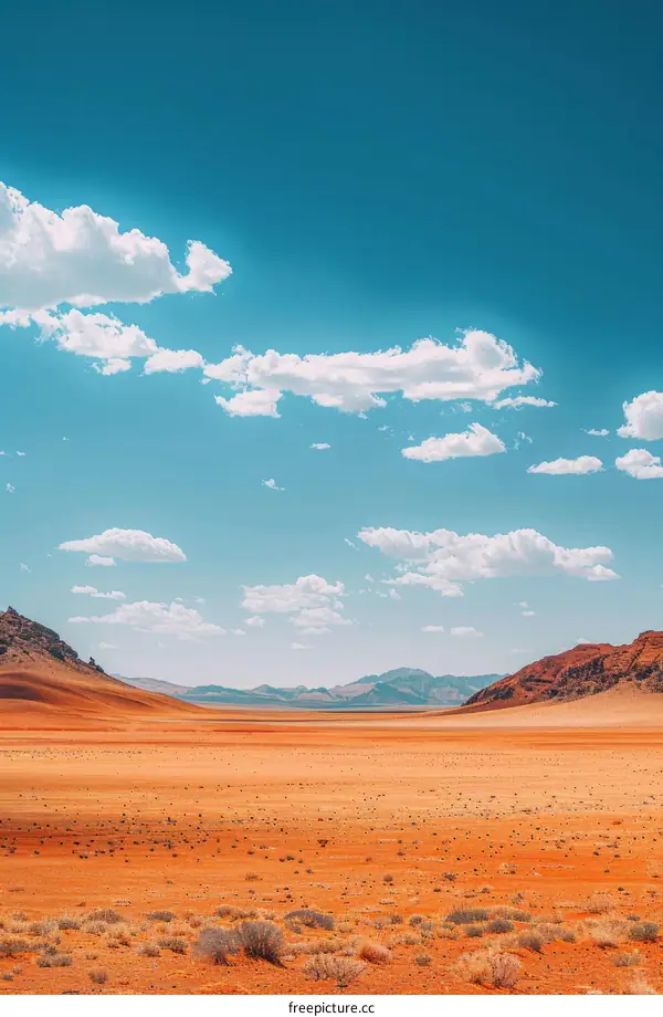 Namibia's Namib Desert: Arid Landscape with Red Sand Dunes