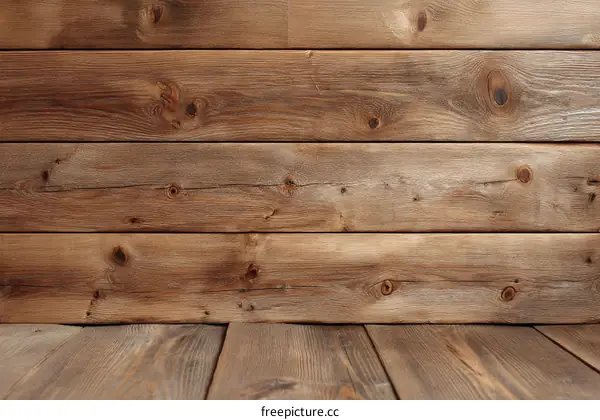 Wooden Plank Wall and Floor Background