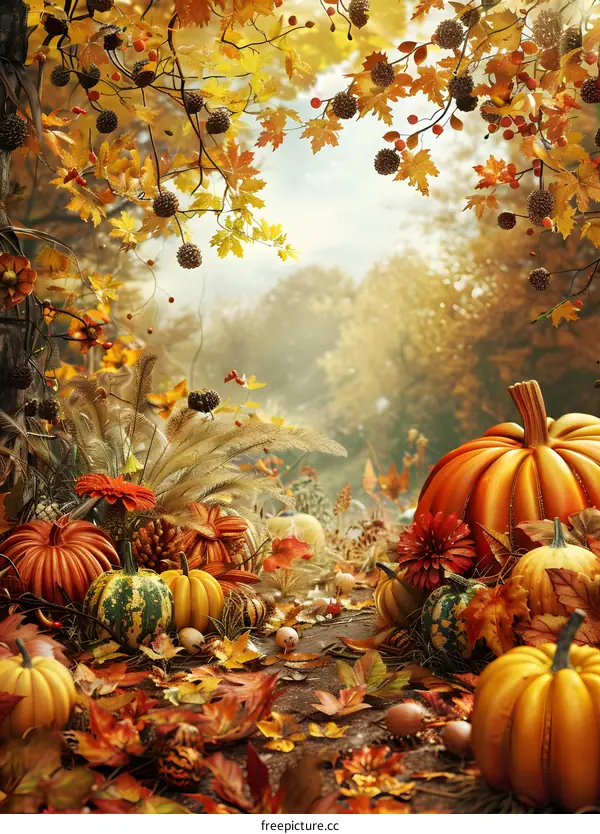 Pumpkins in the Fall