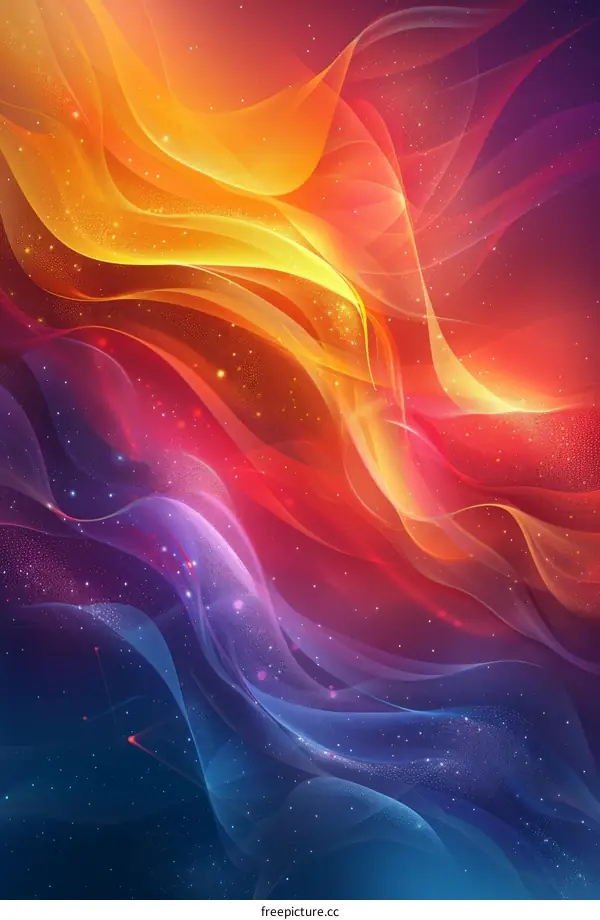 Abstract Colorful Flowing Lines Art Design