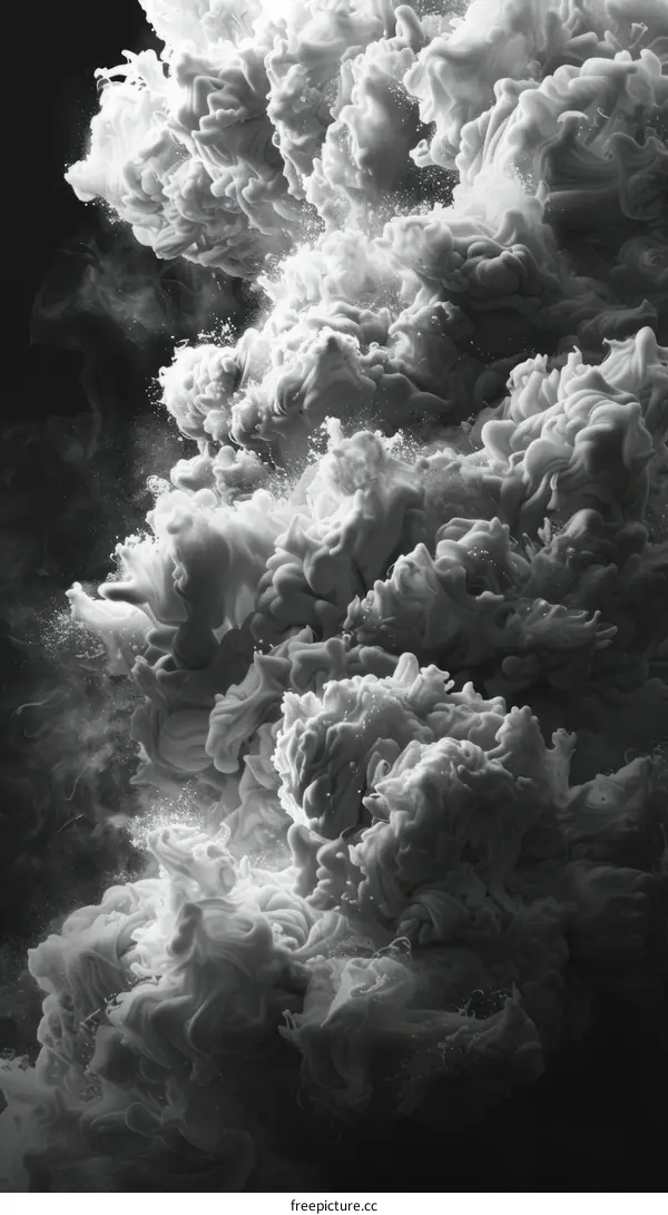 Black and white abstract painting