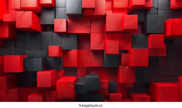 Abstract cubes pattern with vibrant colors and 3D effect