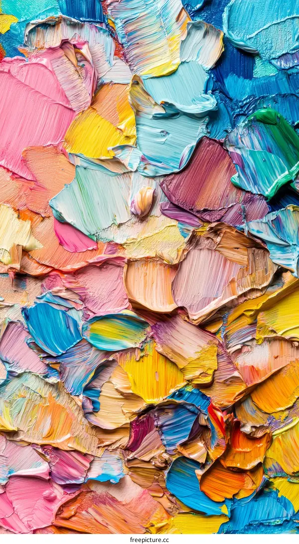 Colorful Abstract Oil Painting Texture