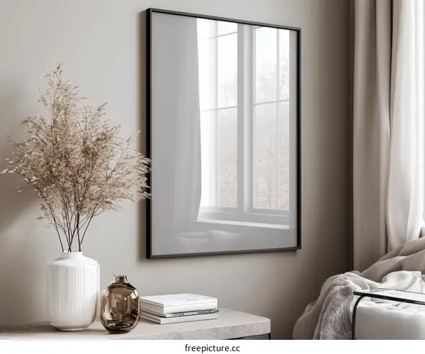 Modern Minimalist Framed Wall Mirror Interior Design