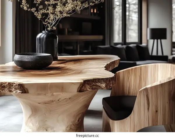 Modern Wooden Dining Table and Chair Set