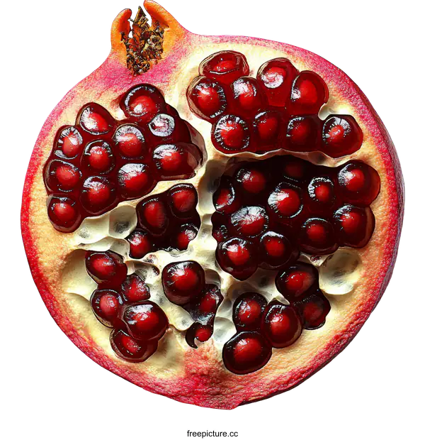 [Transparent Background PNG]Close-up Pomegranate Seeds Section