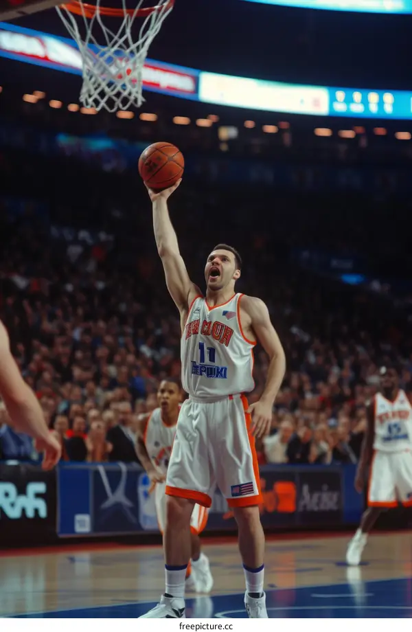 Basketball player in action