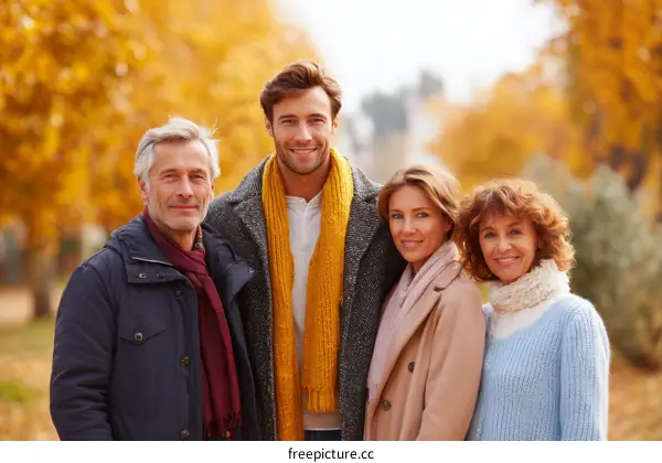 Happy Family Autumn Portrait