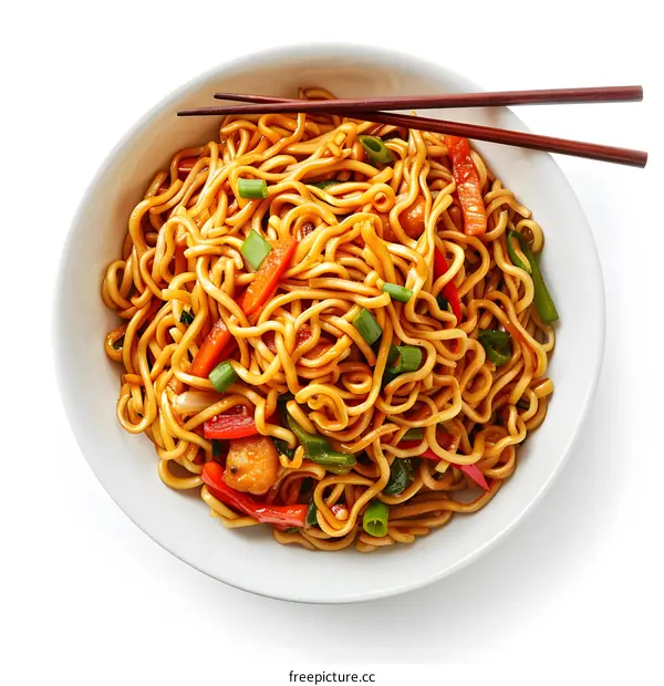 Noodles with chopsticks