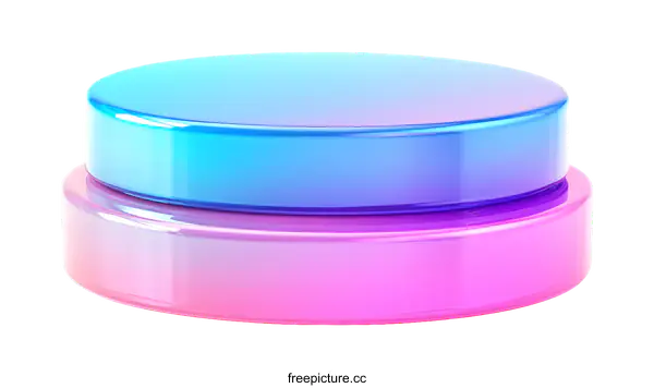 [Transparent Background PNG]Colorful Gradient Circular Cosmetic Product Display