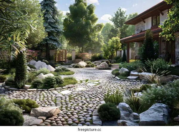 The landscape design of natural landscape