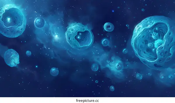 Blue Fantasy Alien Planet