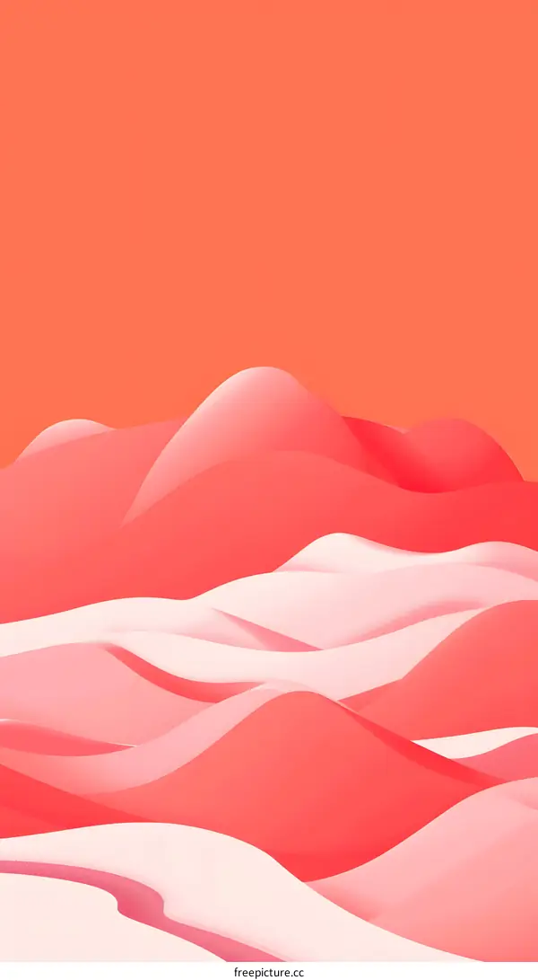 Abstract Pink And Orange Waves Background Illustration