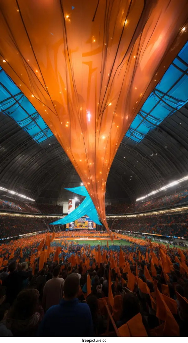 An American football stadium full of people